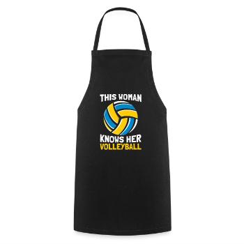 Volleyball Beach Volleyball - Cooking Apron - black - Front - AI Model Male 185 dark (185cm)