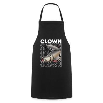 Clown Messer Fisch 80's Stil Monster Fisch Keeper - Kochschürze - Schwarz - Vorne - AI Model Male 185 dark (185cm)