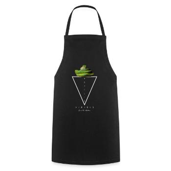 Green Tree Python Modern Geometric - Cooking Apron - black - Front - AI Model Male 185 dark (185cm)