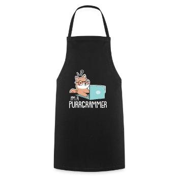 Programmer Coder Software Developer - Cooking Apron - black - Front - AI Model Male 185 dark (185cm)
