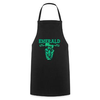 Gemstones - Cooking Apron - black - Front - AI Model Male 185 dark (185cm)