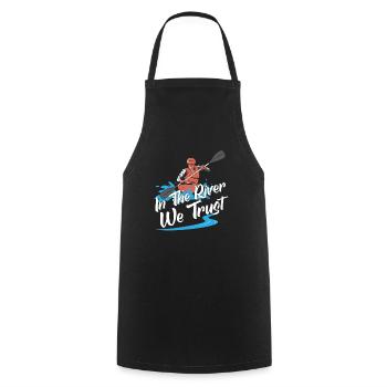 Rafting Wildwasser Kanu Kajak - Kochschürze - Schwarz - Vorne - AI Model Male 185 dark (185cm)
