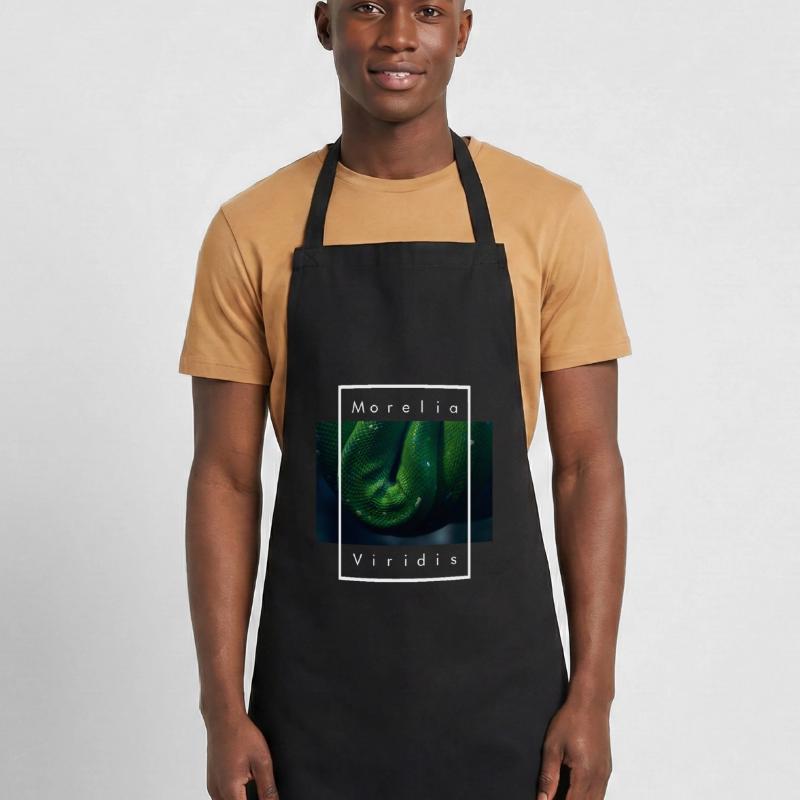 Green Tree Python Morelia Viridis Snake Cooking Apron