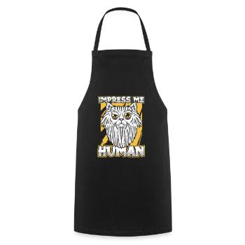 Cat Rental Cat Domestic Cat - Cooking Apron - black - Front - AI Model Male 185 dark (185cm)