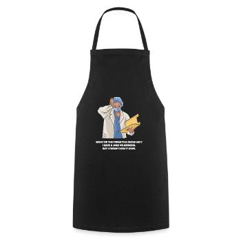 Infirmier - Tablier de cuisine - noir - Devant - AI Model Male 185 dark (185cm)