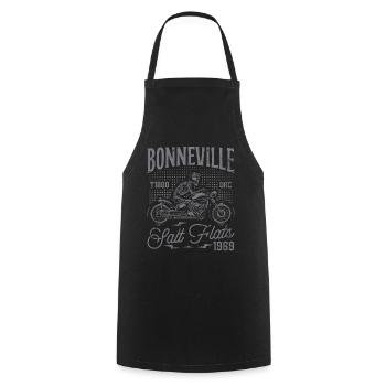 Bonneville Salt Flats Moto Racing Vintage - Tablier de cuisine - noir - Devant - AI Model Male 185 dark (185cm)