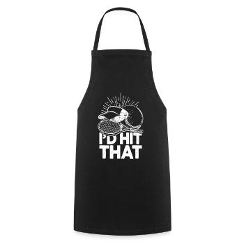 I'd Hit That Funny Tennis Retro Tennis Player - Cooking Apron - black - Front - AI Model Male 185 dark (185cm)