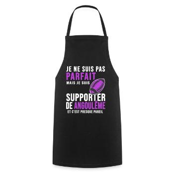 supporter rugby stade angoulême club rugby SA XV - Tablier de cuisine - noir - Devant - AI Model Male 185 dark (185cm)