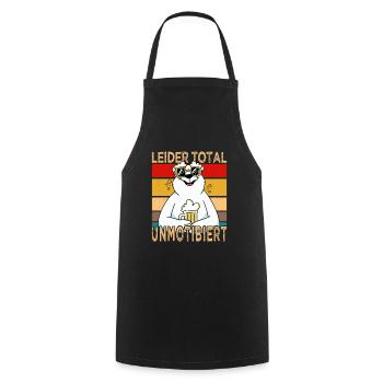 Unfortunately totally unmotibated Father's Day beer booze shirt - Cooking Apron - black - Front - AI Model Male 185 dark (185cm)