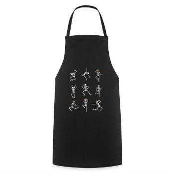 Drôle de squelettes dansants Ballerine d’Halloween - Tablier de cuisine - noir - Devant - AI Model Male 185 dark (185cm)