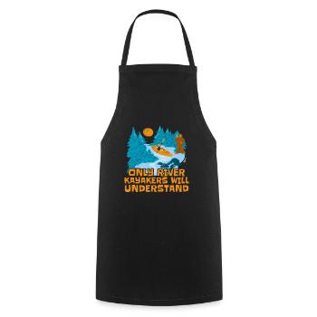 Kayak river kayak - Cooking Apron - black - Front - AI Model Male 185 dark (185cm)