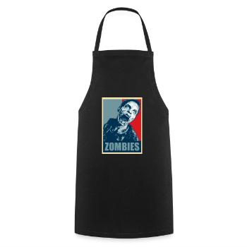 Zombie Halloween - Cooking Apron - black - Front - AI Model Male 185 dark (185cm)