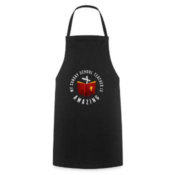 Teacher of Religion Religious Education - Cooking Apron - black - Front - AI Model Male 185 dark (185cm)