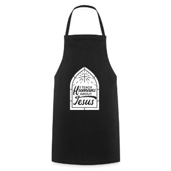 Teacher of Religion Religious Education - Cooking Apron - black - Front - AI Model Male 185 dark (185cm)