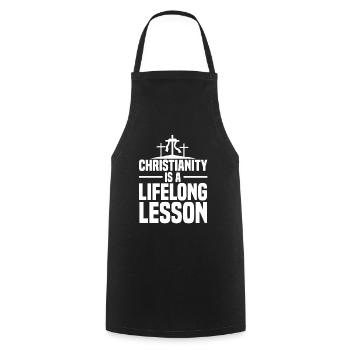 Teacher of Religion Religious Education - Cooking Apron - black - Front - AI Model Male 185 dark (185cm)