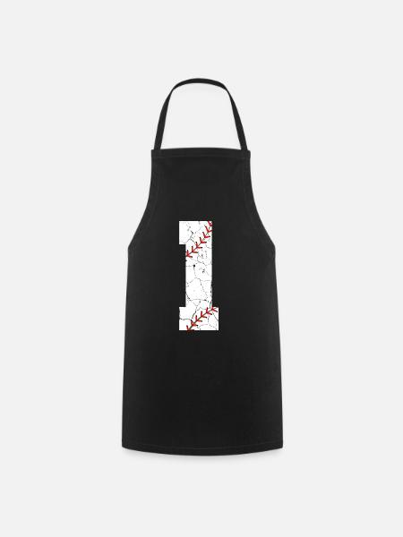 Enfants 1er anniversaire Joueur de baseball 1 an - Tablier de cuisine - noir