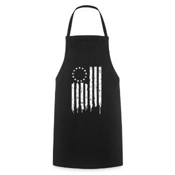 Betsy Ross American Flag Patriotic USA - Cooking Apron - black - Front - AI Model Male 185 dark (185cm)