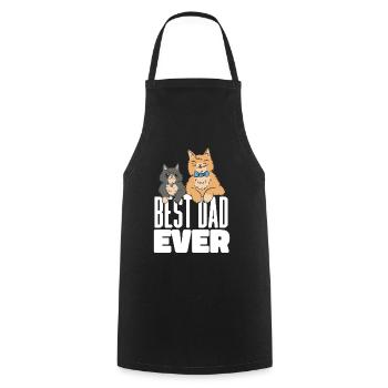 Meilleur Cat Dad Ever Funny Cat Daddy Fathers Day Gift - Tablier de cuisine - noir - Devant - AI Model Male 185 dark (185cm)