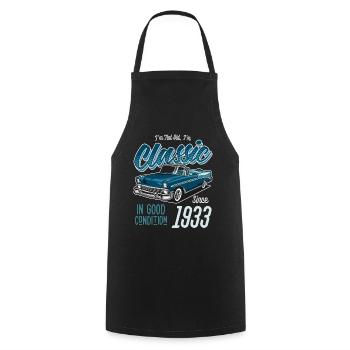 I'm Not Old I'm Classic Car Vintage Born In 1933 - Cooking Apron - black - Front - AI Model Male 185 dark (185cm)