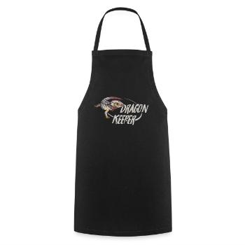 Red Eyed Crocodile Skink Dragon Keeper - Cooking Apron - black - Front - AI Model Male 185 dark (185cm)