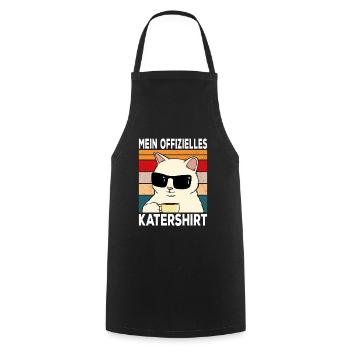 Mein offizielles Katershirt Kater Wein Bier Saufen - Kochschürze - Schwarz - Vorne - AI Model Male 185 dark (185cm)