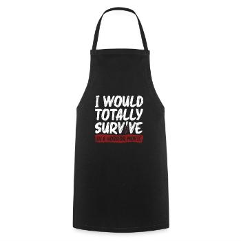 Halloween - Cooking Apron - black - Front - AI Model Male 185 dark (185cm)