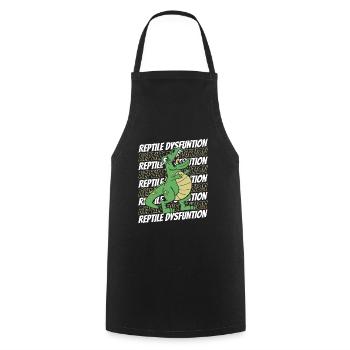 Drôle de dinosaure Trex Reptile Dysfunction - Tablier de cuisine - noir - Devant - AI Model Male 185 dark (185cm)