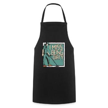 Prospectors Digging Treasure - Cooking Apron - black - Front - AI Model Male 185 dark (185cm)