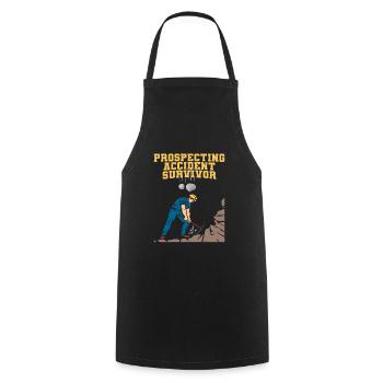 Prospectors Digging Treasure - Cooking Apron - black - Front - AI Model Male 185 dark (185cm)