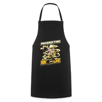 Prospectors Digging Treasure - Cooking Apron - black - Front - AI Model Male 185 dark (185cm)