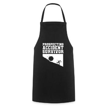 Prospectors Digging Treasure - Cooking Apron - black - Front - AI Model Male 185 dark (185cm)