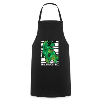 Dinosaur Adult dinosaur - Cooking Apron - black - Front - AI Model Male 185 dark (185cm)