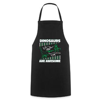 Dinosaurier Erwachsener Dinosaurier - Kochschürze - Schwarz - Vorne - AI Model Male 185 dark (185cm)