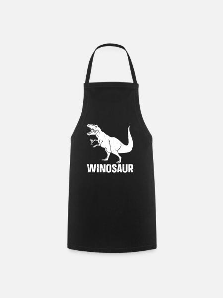 Dinosaurier Erwachsener Dinosaurier - Kochschürze - Schwarz