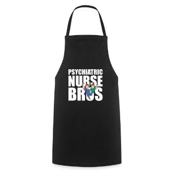 Infirmier - Tablier de cuisine - noir - Devant - AI Model Male 185 dark (185cm)