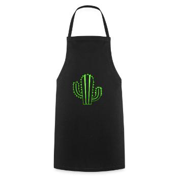 Jardin de cactus - Tablier de cuisine - noir - Devant - AI Model Male 185 dark (185cm)
