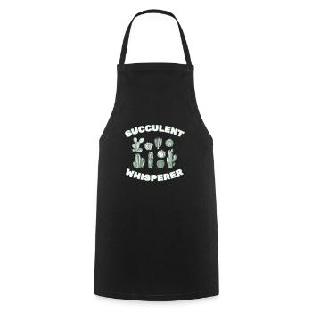 Jardin de cactus - Tablier de cuisine - noir - Devant - AI Model Male 185 dark (185cm)