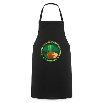 Jardin de cactus - Tablier de cuisine - noir - Devant - AI Model Male 185 dark (185cm)