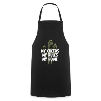 Cactus Garden Cactus - Cooking Apron - black - Front - AI Model Male 185 dark (185cm)