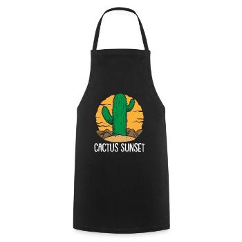 Cactus Garden Cactus - Cooking Apron - black - Front - AI Model Male 185 dark (185cm)