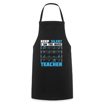 Music Teacher Music Teacher Sheet Music - Cooking Apron - black - Front - AI Model Male 185 dark (185cm)
