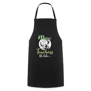 Music Teacher Music Teacher Funny - Cooking Apron - black - Front - AI Model Male 185 dark (185cm)