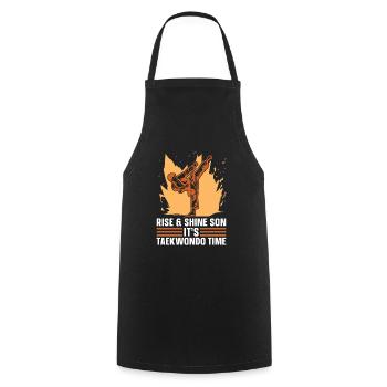 Taekwondo Funny - Cooking Apron - black - Front - AI Model Male 185 dark (185cm)