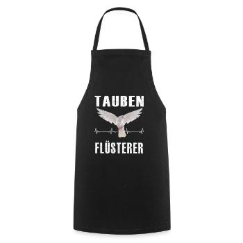 Taubenflüsterer - Kochschürze - Schwarz - Vorne - AI Model Male 185 dark (185cm)