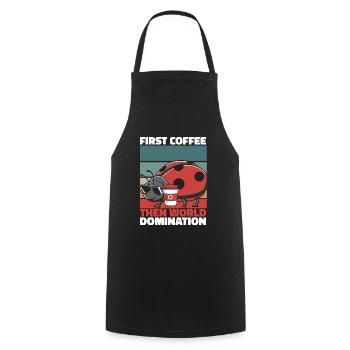 Ladybug Coffee Sunglasses - Cooking Apron - black - Front - AI Model Male 185 dark (185cm)