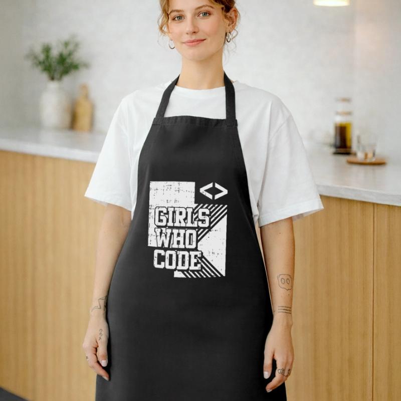 Developer Coder Programmer Girl Cooking Apron