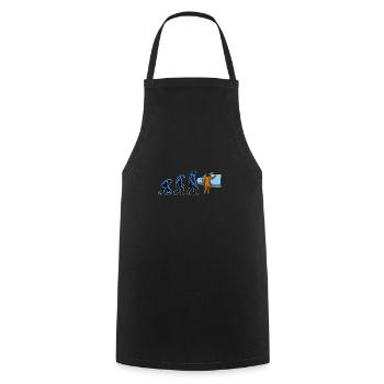 Évolution des mécaniciens d’aéronefs - Tablier de cuisine - noir - Devant - AI Model Male 185 dark (185cm)