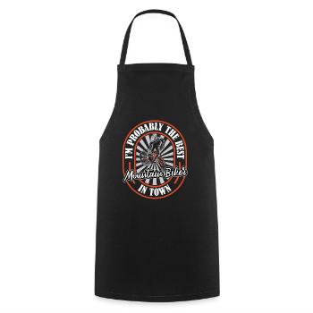 Mountain Bike Mountain Bike Mtb Funny - Cooking Apron - black - Front - AI Model Male 185 dark (185cm)