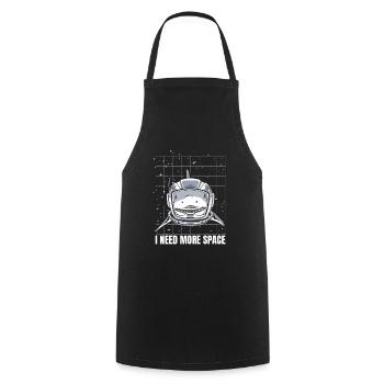 Shark Astronaut J’ai besoin de plus d’espace - Tablier de cuisine - noir - Devant - AI Model Male 185 dark (185cm)