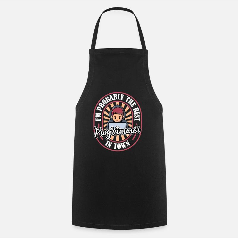 Developer Coder Programmer Funny - Cooking Apron - black
